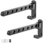 Lot De 2 Tringle Vetement Murale, Porte Vetement Mural Cintres Rotative À 90° - Avec Vis De Fixation - Pour Balcon, Buanderie, Salle De Bain