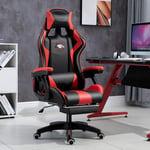 AJH Ergonomic Gaming Chair,with Footrest Reclining Home Office Chair, Massage High Back PC Chair,Listen To Music with Bluetooth, PU Leather Gaming Desk Chair