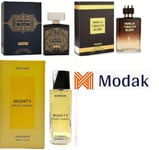Modak 3 Pack Mens Perfume King of OUD, Vanilla Tobacco Blend, Mighty  EDT 100ml