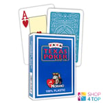 Texas Poker Hold Em Light Blue Playing Cards Deck Modiano Jumbo Index Size New