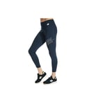 New Balance Womenss Printed Fast Flight Tights in Navy - Size 2 UK