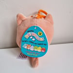 New With Tag Squishmallows Gigi The Cat Plush Soft Toy Clip - On Keychain 3.5"