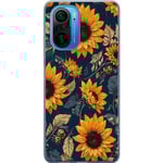 Xiaomi Poco F3 Transparent Mobilskal Solrosor