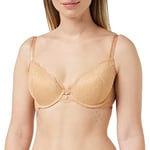 Emporio Armani Underwear Women's Virtual Lace Natural Push Up Bra, Nude, 38B
