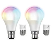 Colour Changing Smart Light Bulb - 2 Pack