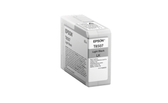 Epson T850700 Light Black UltraChrome HD ink 80ml för SureColor SC-P800
