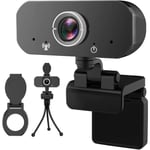 webcam pour pc avec microphone stéréo,full hd 1080p caméra web usb pc pour chat vidéo et enregistrement,gaming stream autofoc[A89]