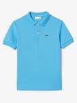 Lacoste Boys Classic Short Sleeve Pique Polo - Bonnie Blue, Bright Blue, Size 6 Years