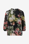 Vero Moda - Blus vmReana 3/4 Smock Top - Svart