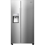 Hisense RS694N4ICE Freestanding American Side-by-Side Fridge Freezer - Total No Frost - Plumbed Water and Ice Dispenser - 562 liters - Stainless Steel - E Rated