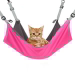 Cat Hängmatta Stol Hängande Mjuk Husdjurssäng Cool/Varm Matta Med justerbar rem Sovviltunderlag Rose Red