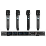 Power Dynamics PD524 UHF trådlös mikrofonset med 4 handhållna mikrofoner, Power Dynamics PD524 UHF trådlöst mikrofonsystem med 4 mikrofoner