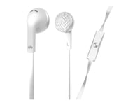 Meliconi MySound Speak FLAT - Écouteurs avec micro - embout auriculaire - filaire - jack 3,5mm - blanc