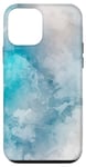 Coque pour iPhone 12 mini Turquoise, gris, blanc, nuages dégradés