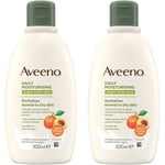 Aveeno Daily Moisturising Body Wash Apricot & Honey Sensitive Skin Pack 2x300ml
