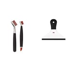OXO Good Grips Deep Clean Brush Set & Good Grips Mini Squeegee, White/Black