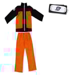 Anime Naruto kostym för barn Cosplay set med Ninja pannband Utför Halloween kostymer Festkläder Vuxna Barn Pojkar Naruto 3pcs set S--150-165CM