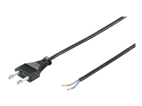 Wentronic Goobay Euro-kabel för montering, 1,5 m, Svart, Svart - Euro-kontakt (typ C, CEE 7/16) &gt lösa kabeländar (50085)