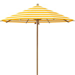 Glatz, Teakwood parasoll 350 cm Kat.5 624 Yellow Stripe