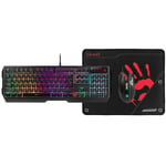 Bloody Gaming Set Keyboard Mouse Mousepad B1700 6000DPI RGB 1000Hz Anti Ghosting