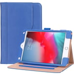 ProCase iPad Mini 5 Case 2019 / iPad Mini 4 Cover, Premium PU leather Stand Folio Case, with Apple Pencil Holder Card Holder-Navy