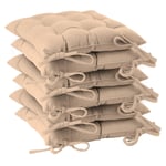 Square Garden Chair Seat Cushions Pack of 6