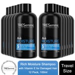 Tresemme Moisture Rich Shampoo with Vitamin E for Dry & Damaged Hair 100ml, 12Pk