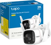 Tapo 2K Outdoor Security Camera, Motion Detection, IP66 Weatherproof, Built-In S