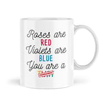 Funny Valentines Gifts for Him Roses are Red Twat Mens Gift Mug Birthday Coffee Cup Sarcasm Best Friend Humour Joke Novelty Banter MBH720