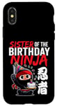 Coque pour iPhone X/XS Ninja, thème japonais pour sœur de l'anniversaire