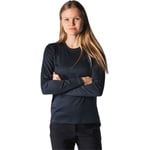 FUSION Technical Langermet Merinoull T-skjorte Dame - Navy - str. XL