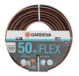 Tuyau Comfort FLEX 13mm (1/2 pouce) GARDENA, set de 50m, pression d'éclatement 25 bar ; contient tuyau Comfort FLEX 13mm (1/2 pouce), 50m et dévidoir CleverRoll M, capacité jusqu'à 60m