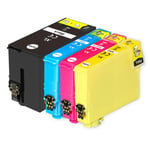 4 Ink Cartridges XL (Set) for Epson WorkForce WF-3620 WF-7620DTWF WF-3640DTWF