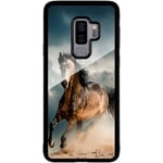 Samsung Galaxy S9+ Svart Mobilskal Med Glas Häst