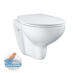 Grohe Bau Ceramic Ensemble WC suspendu sans bride + Abattant déclipsable (BauClassic)