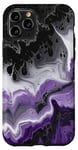 Coque pour iPhone 11 Pro Drapeau de la fierté asexuée en marbre | Asexuality Pride Flag Ink Art