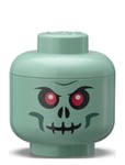 Lego Storage Head - Green Skeleton Home Kids Decor Storage Storage Boxes Green LEGO STORAGE