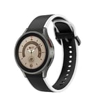 System-S Bracelet 20mm en Silicone pour Samsung Galaxy Watch 5 4 Smartwatch Rouge Noir, Rouge + noir., Eine Grösse