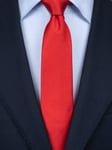 Smal röd slips 100% siden