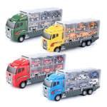 Big Truck & 6pcs Mini Alloy Diecast Car Model 1:64 Scale Toys Ve Blue One Size