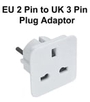 3 Packs Of UK To EU Euro Europe European Travel Adaptor Plug 2 Pin Adapter New