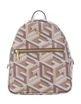 GUESS Women Vikky Backpack Bag, Taupe Logo, 33 x 15,5 x 27