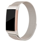 Fitbit Charge 3 luxury milanese watch band replacement - Size: L / Champagne Gold