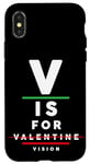 iPhone X/XS V is for Vision - Funny Optometrist Valentine's Day Quote Case