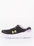 UNDER ARMOUR Kids Girls Surge 4 Ac Trainers - Black/purple, Black, Size 10.5 Younger