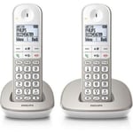 Téléphone Sans Fil Philips XL4902S-22 1,9" 550 mAh GAP (2 pcs) Blanc