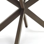 Atminda, Spisebord med udtræk, moderne, glas by Kave Home (H: 76 cm. x B: 160 cm. x L: 90 cm., Brun)