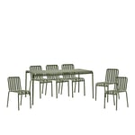 HAY - Palissade matgrupp med bord 90x170cm & 6 stolar olive - Matgrupper utomhus - Ronan & Erwan Bouroullec