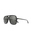 Gucci Aviator Mens Black Grey Sunglasses - One Size