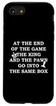 Coque pour iPhone SE (2020) / 7 / 8 À la fin du jeu, le roi et les pions entrent dans la même boîte